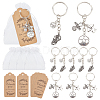 AHADERMAKER 16Pcs 2 Style Sports Theme Keychain KEYC-GA0001-31-1