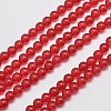 Natural & Dyed Malaysia Jade Bead Strands G-A146-4mm-A02-4