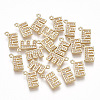 Brass Cubic Zirconia Charms X-KK-S348-330E-1