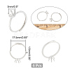  4Pcs Brass Adjustable Ring Settings FIND-NB0004-62B-2