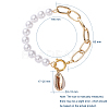 Cowrie Shell Charm Bracelets BJEW-JB04948-2
