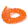 Transparent Electroplate Glass Beads Strands GLAA-F029-2mm-D11-2