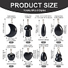 8Pcs 8 Styles Natural Obsidian Pendants G-TA0002-29-4