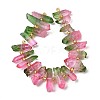 Electroplated Natural Quartz Crystal Beads Strands G-F800-D-3