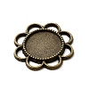 Flower Alloy Cabochon Settings X-PALLOY-N0088-33AB-NF-3