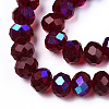 Electroplate Glass Beads Strands EGLA-A034-T8mm-L21-3