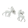 Non-Tarnish Cute Little Animal Theme 304 Stainless Steel Stud Earrings EJEW-B041-03F-P-1