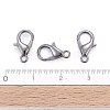 Black Tone Zinc Alloy Lobster Claw Clasps X-E102-B-5
