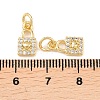 Brass Micro Pave Cubic Zirconia Pendants X-KK-B167-18G-3