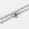 Tarnish Resistant 304 Stainless Steel Cable Chain Necklace Making STAS-P045-06P-1