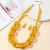 Bohemian Style Seed Beads Dangle Earrings & Necklaces Sets FS-WGB2256-01-4