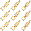 SUNNYCLUE 9Pcs Brass Fold Over Clasps KK-SC0004-06G-1