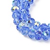 Electroplate Transparent Glass Beads Strands EGLA-A046-01B-20-2