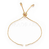 Rack Plating Adjustable Brass Slider Bracelet Making MAK-R025-02G-1-1