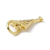 Brass Micro Pave Cubic Zirconia Charms LS-ZIRC-F132-15G-3
