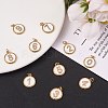 10Pcs 10 Style Brass Micro Pave Clear Cubic Zirconia Charms ZIRC-SZ0001-53-5