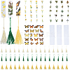 DIY Acrylic Blank Rectangle with Polyester Tassel Bookmark Making Kits DIY-YW0010-86A-2