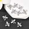 SHEGRACE Brass Clear Cubic Zirconia Charms XGRQ2O964-422P-4