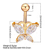 Clear Cubic Zirconia Belly Button Rings WG9960A-14-1