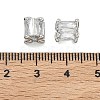 Brass Micro Pave Clear Cubic Zirconia Beads KK-D229-19P-2