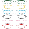 12Pcs 2 Colors Tortoise Alloy Link Bracelets Set BJEW-FI0001-40-1