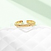 304 Stainless Steel Open Cuff Rings for Women RJEW-K309-11C-G-2