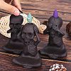 Ceramic Skull Backflow Incense Burner Smoke Waterfall Incense Holder JX840A-3