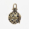 Vintage Filigree Round Brass Cage Pendants LS-KK-D389-15AB-1