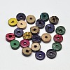 Dyed Natural Coconut Disc Loose Beads COCB-O002-04-1
