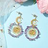 Vintage Natural Amethyst Ear Studs EJEW-JE05807-05-2