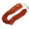 Baking Paint Transparent Glass Beads Strands DGLA-A035-T8mm-A04-2