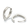 Brass Micro Pave Clear Cubic Zirconia Huggie Hoop Earrings EJEW-A058-26P-2