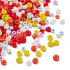 4200Pcs 7 Colors Round Baking Paint Glass Seed Beads SEED-YW0001-71-4