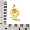 Rack Plating Brass Micro Pave Cubic Zirconia Pendants KK-S380-29G-01-3