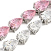 Brass Micro Pave Cubic Zirconia Necklaces NJEW-H027-01P-03-2