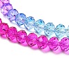 Transparent Painted Glass Beads Strands X1-DGLA-A034-T8mm-A14-3