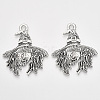 Tibetan Style Alloy Pendants TIBEP-T009-43AS-RS-1