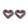 Heart Shape Polymer Clay Rhinestone Beads CLAY-NH0001-09A-05-1