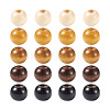 100Pcs 5 Colors Wooden Beads WOOD-CD0001-13-1