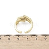 Brass Micro Pave Clear Cubic Zirconia Cuff Rings for Women RJEW-S400-02G-5