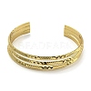 PVD Vacuum Plating 202 Stainless Steel Multi-strand Open Cuff Bangles for Women BJEW-M317-07A-G-2