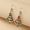 Simple Christmas Alloy Dangle Earrings LJ9715-8-1
