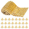 1 Yard 12-Row Resin Spike Stud Cone Flatback Punk Rock Trim Mesh Bead Craft FIND-TA0006-73B-1