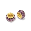 Alloy Rhinestone Clay Pave Beads ALRI-D300-04G-11-2