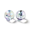 UV Plating Rainbow Iridescent Acrylic Beads X-TACR-D010-01-4