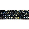 Electroplate Glass Beads Strands GLAA-H021-01A-HP09-2
