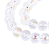 Transparent Electroplate Glass Beads Strands LS-EGLA-Q132-6MM-01A-11-3