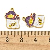 Halloween Theme Ion Plating(IP) 304 Stainless Steel Enamel Pendants STAS-M011-01D-3