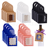 20Pcs 5 Styles Square Kraft Paper Festival Gift Storage Boxes with PVC Window and Hole Handle CON-PH0003-04-1