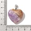 Natural Amethyst Lace Agate Pendants G-A244-08D-3